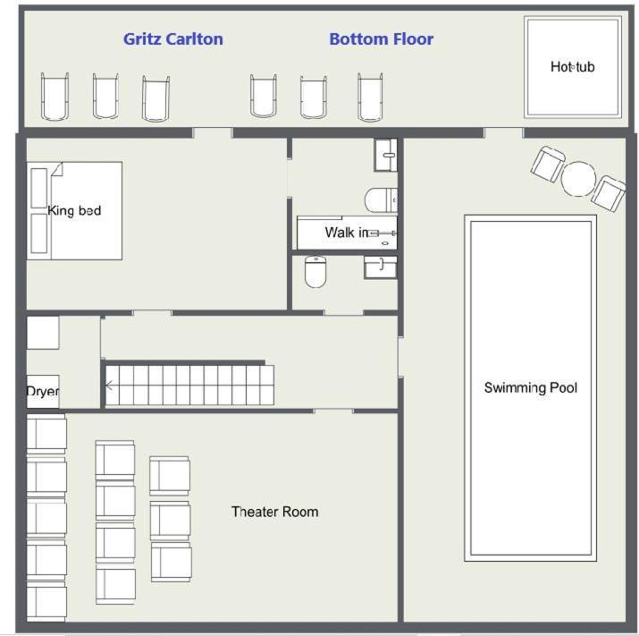 Gritz Carlton Lodge, 2 Large Cabins, 2 Pools, 2 Theater Rooms, 2 Game Rooms, Free Tickets Holiday home *