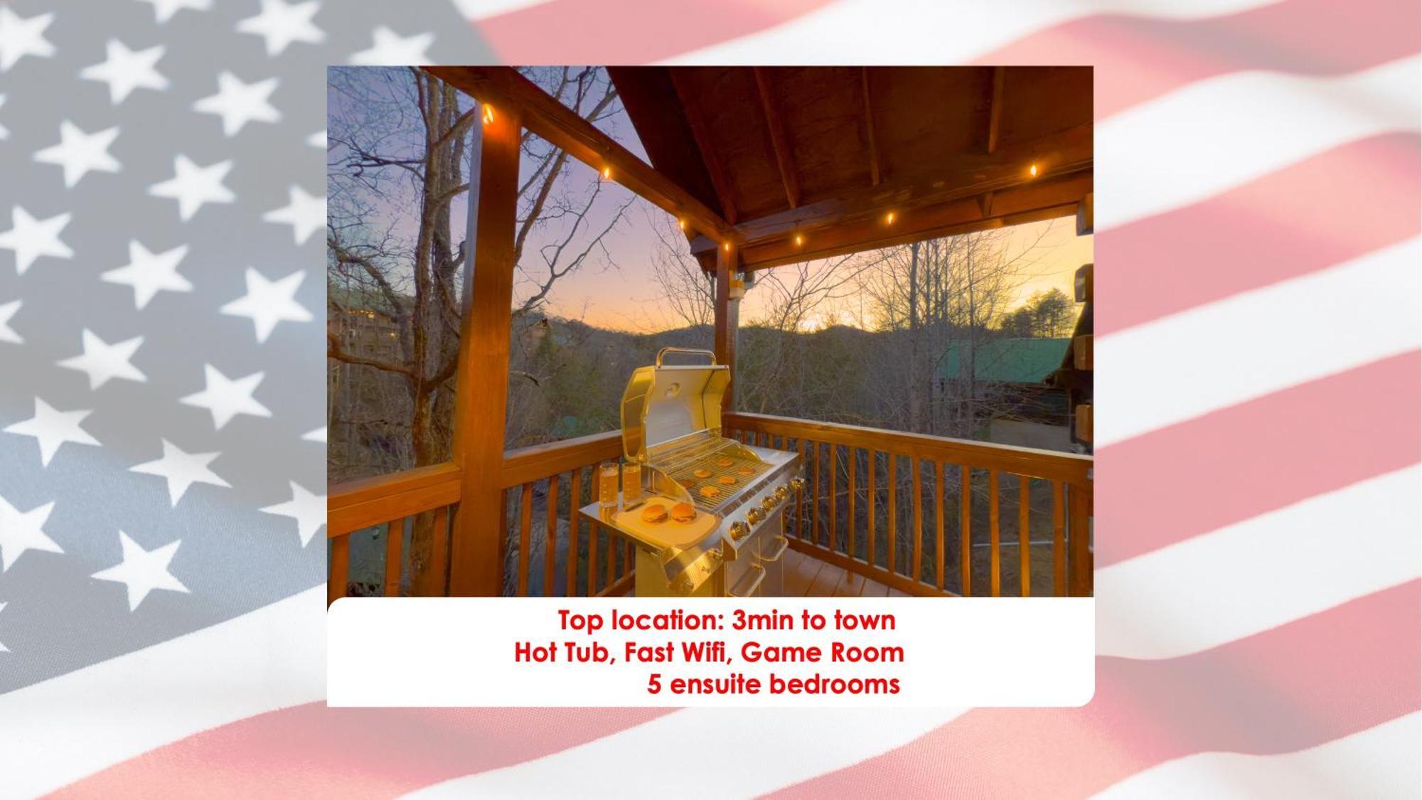Chalet Cabin For Groups Getaway! Top Location, Grill, Wifi & Workstation, Hot Tub & Game Room *